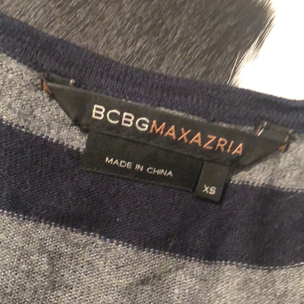 BCBGMAXAZRIA silk cashmere blend striped dress xs - Picture 7 of 12